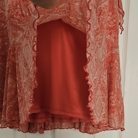 Torrid Pink Flutter Sleeve Smocked Peplum Top - Picture 7 of 12
